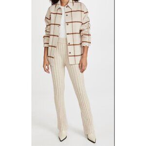 NWT Anine Bing Val Wool Pants Cream/ oat color  Size L